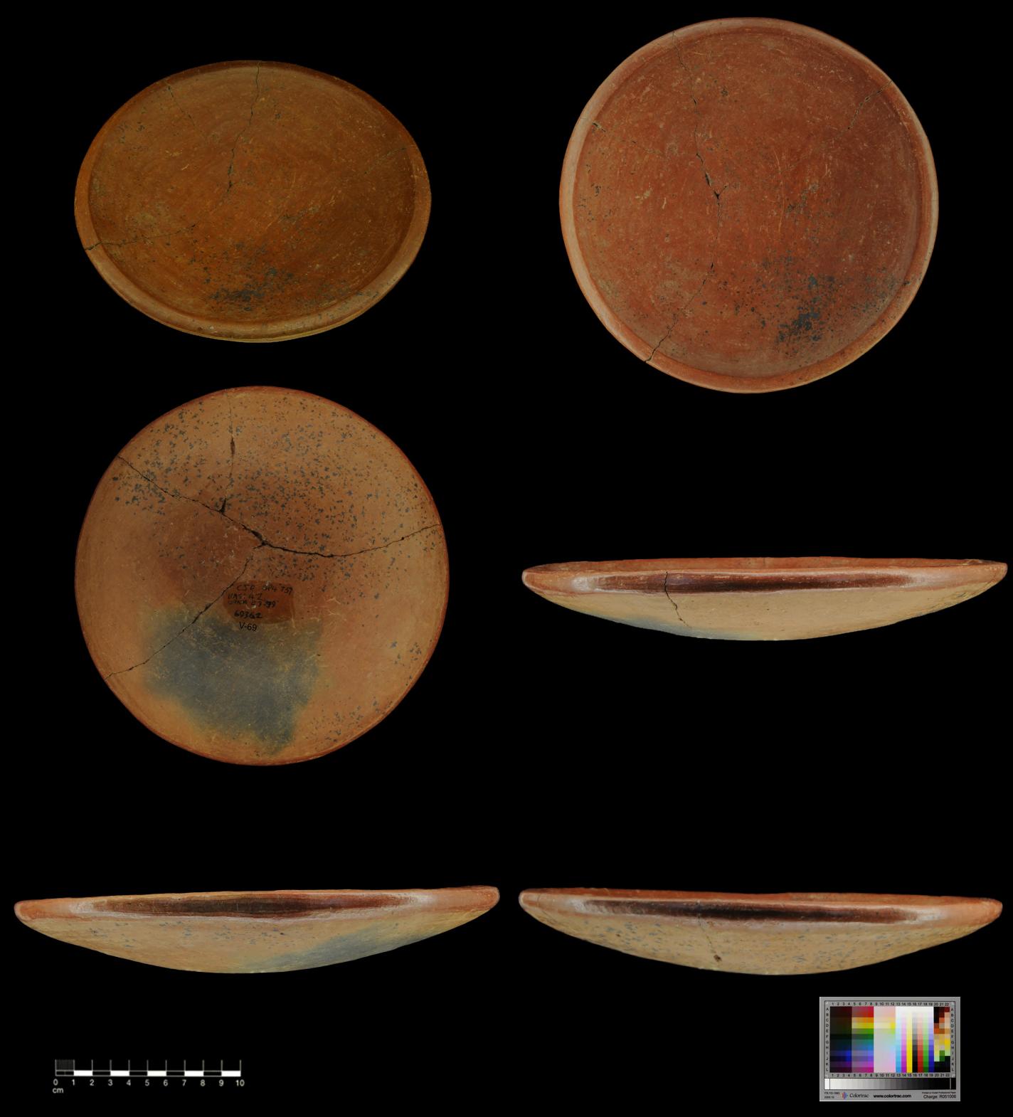Cerro Juan Diaz. Plate with red-painted interior and flattened rim. Operation 4, Feature 51.